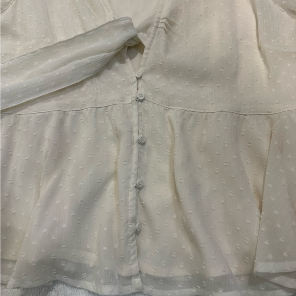 Abercrombie & Fitch White Peplum Blouse - Picture 8 of 9